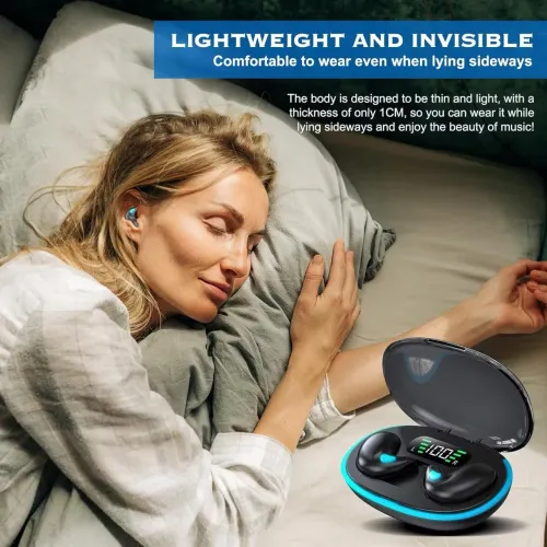 Fones de Ouvido X55 TWS Mini Sleep Sem Fio Bluetooth com Display LED,, IPX5 à Prova d'Água
