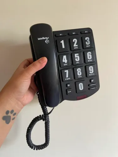 Telefone fixo preto - Intelbras