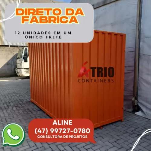 Container construção 6m modular dentro da NR18
