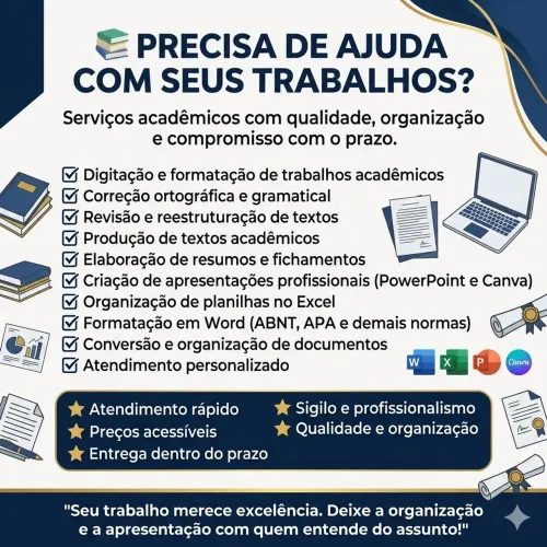 Assessoria Acadêmica: Formatação ABNT, Revisão e Apresentações