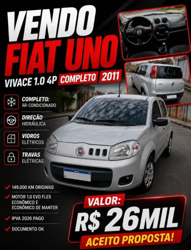 Fiat Uno Vivace/rua 1.0 EVO Fire Flex 8V 5P 2012