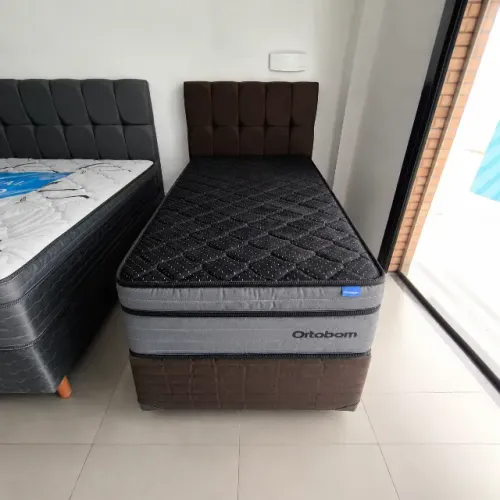 CAMA BOX SOLTEIRO BASE+COLCHÃO À PRONTA-ENTREGA