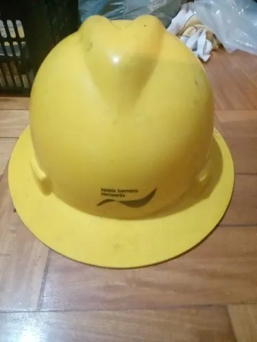 Capacete Nokia Siemens Networks - Amarelo - Telecomunicações - Vintage