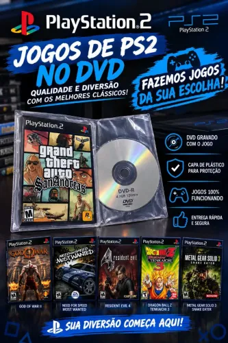 Jogos de PS2 GRAVADOS NA HORA (LER DESCRIÇÃO)