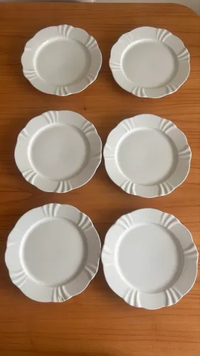 Pratos lanche/salada/sobremesa Oxford linha Soleil White