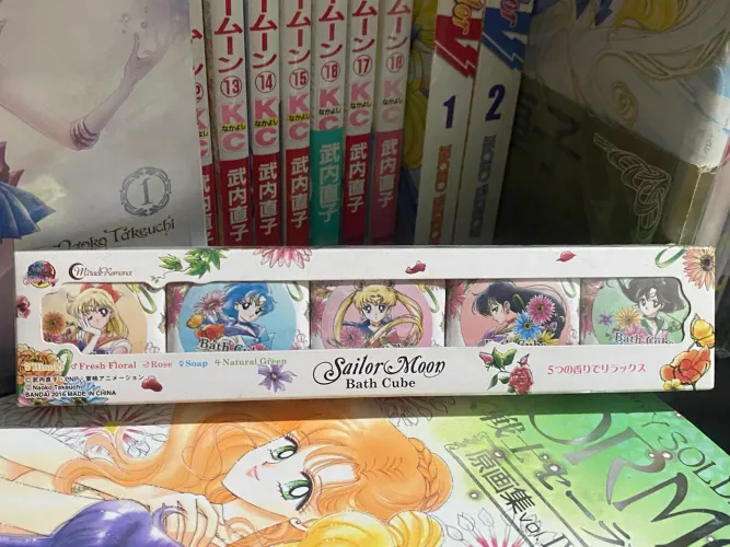 Sailor Moon caixa de sais de banho Sailor Moon Store exclusiva do Japão.