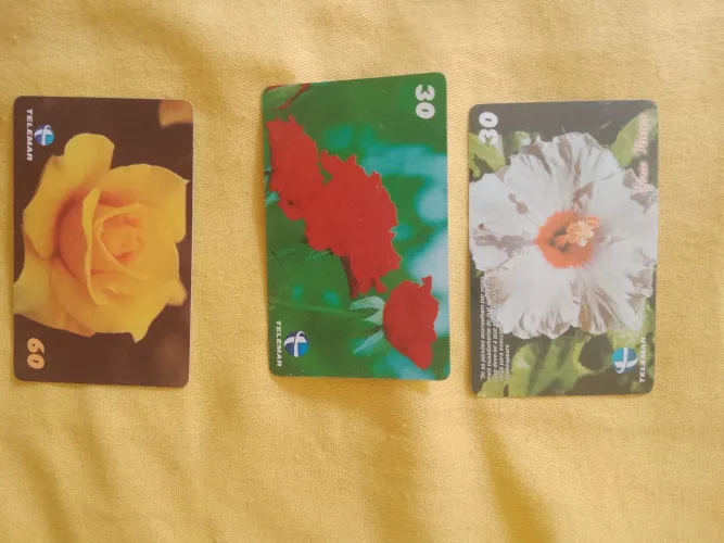 Cartões telefonicos tema flores