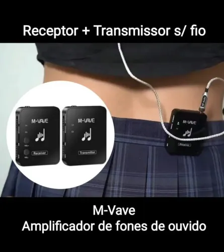 Transmissor Sem fio p/ Fone de Ouvido Mvave Powerplay Retorno Ponto M-vave (novo)