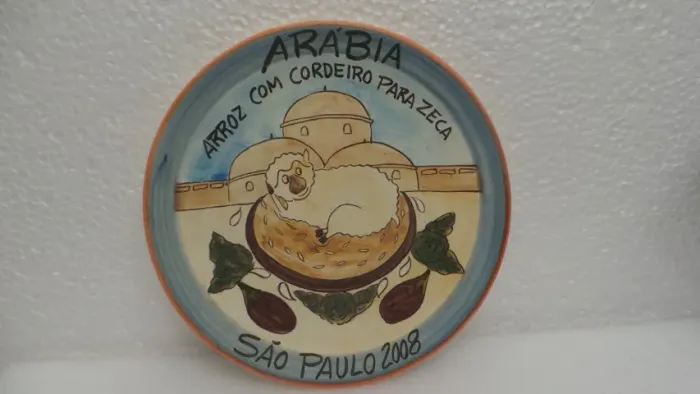 PRATO BOA LEMBRANÇA ARÁBIA SÃO PAULO 2008 ARROZ COM CORDEIRO PARA ZECA
