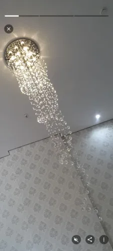 Lustre Cristal Cascata 3 Metros X 60cm Diam Espiral 