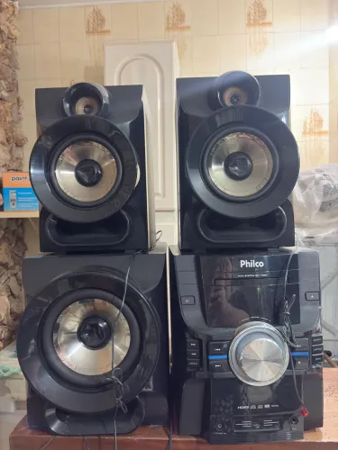 aparelho de som Mini System Philco PH1100M 1100W RMS + Controle Remoto