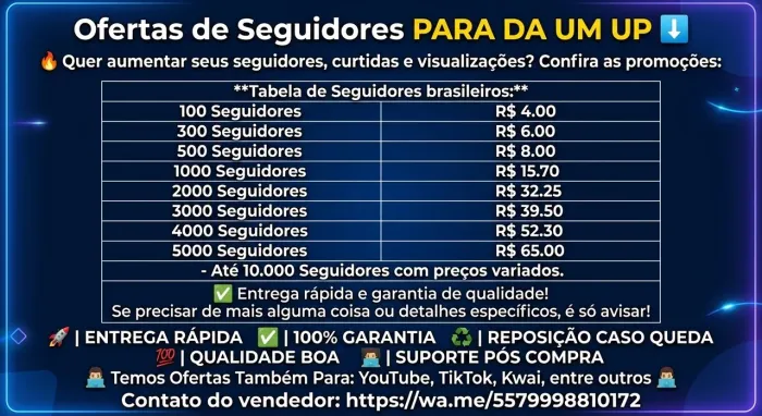 Vem garantir o UP!