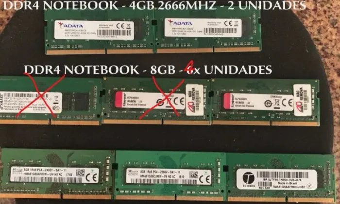 **PROMO** MEMÓRIAS - UPGRADE LAPTOP DDR4 8GB e 4GB