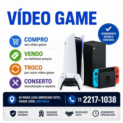 Compra, venda, troca e conserto de vídeo game