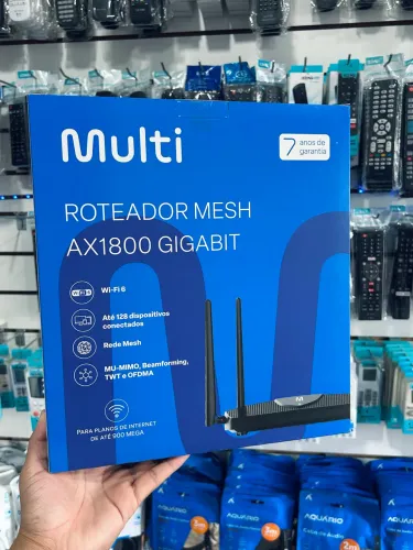 Roteador Interno Gigabit 900 Mbps DualBand 5G com Tecnologia Wi-Fi 6 AX1800 