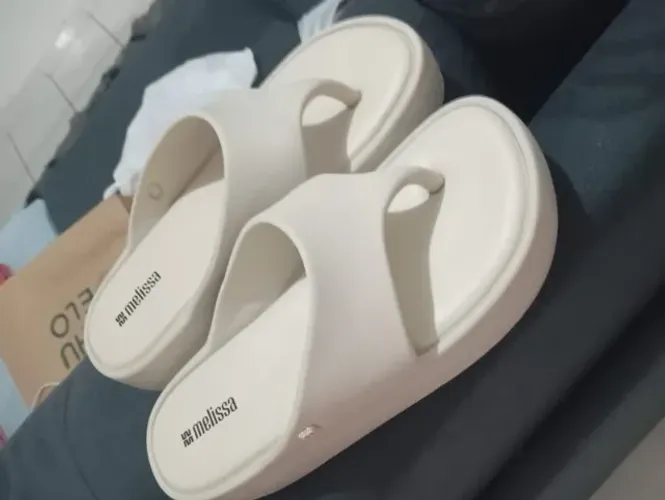 ? Melissa Original Plataforma Off White - Pouquíssimo Usada