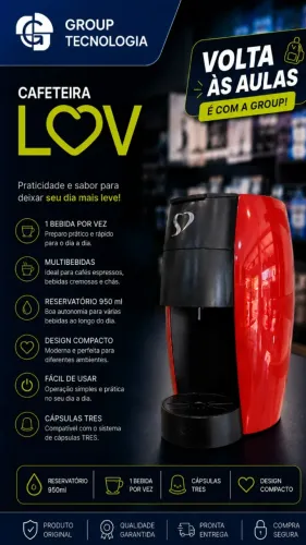 CAFETEIRA DE CAFÉ EXPRESSO - TRÊS CORAÇÕES