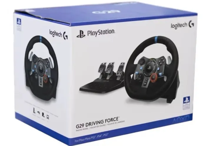 VOLANTE LOGITECH G29 DRIVING FORCE PARA PS5, PS4, PS3 E PC