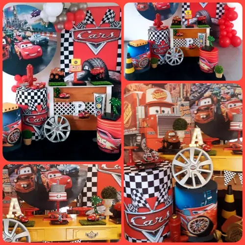 Decoração aniver carros macquen