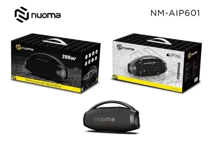 Caixa De Som 200w Portátil Bluetooth Nuoma 