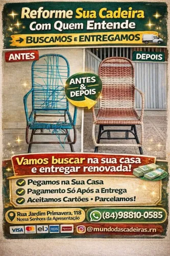 Reforma de todo tipo de cadeiras 