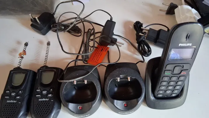 Radio intercomunicador intebras e telefone s fio