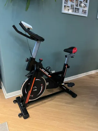 NOVA Bicicleta Spinning Mecânica New Speed Q50 Vermelha/Preta