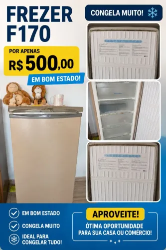 Frezer F170 congela muito