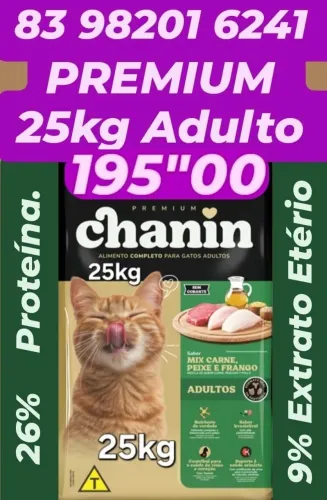 Ração CHANIN NORMAL/ CASTRADO PREMIUM 25kg Adulto