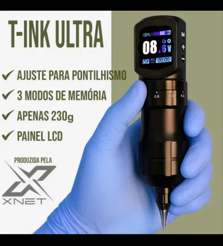 Máquina De Tatuagem Pen Profissional com Ajustes De Stroke