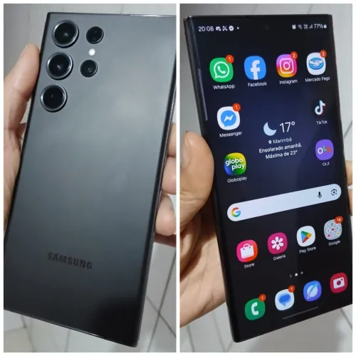 S23 ultra 256GB de memória 12GB de RAM tela gigante 6.8 prova d'água bateria 5000 mAh top