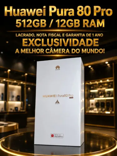 Huawei Pura 80 Pro 512GB / 12GB RAM lacrado - nota fiscal e garantia de 1 ano