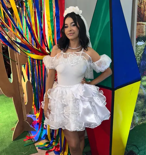 Roupa de Noiva de Quadrilha Junina (Saia e Blusa)