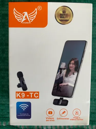 Microfone K9-TC Sem Fio para Celular Tipo C