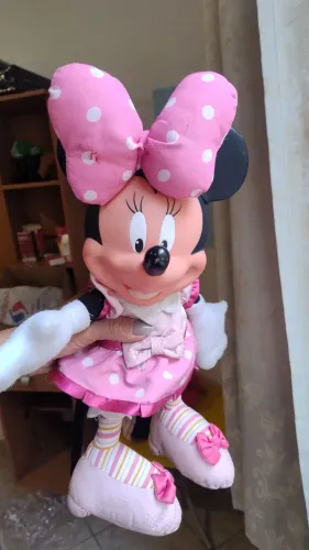 Pelúcia Minnie Mouse Bow-tique Disney Original 38cm Rosa