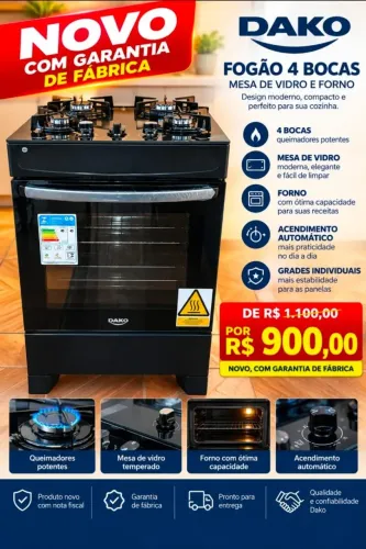 Fogão 4 bocas NOVO DAKO