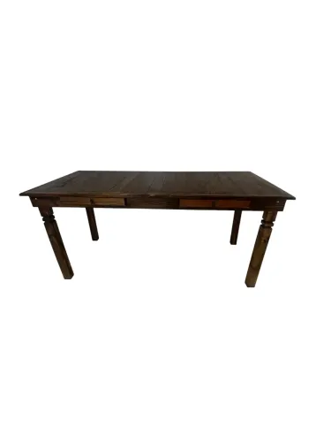 Mesa de madeira de pinos com 02 gavetas