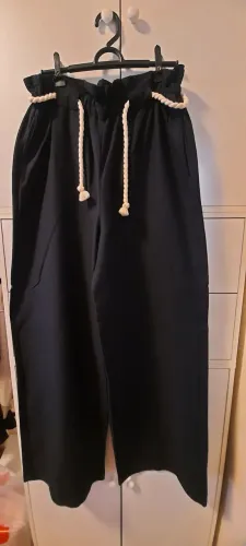 Calça pantalona em linho BLUEBEACH - GG, veste até tamanho 48