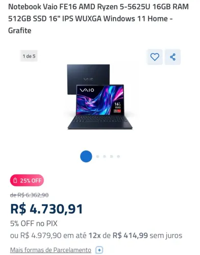 Vaio f16 * LACRADO *