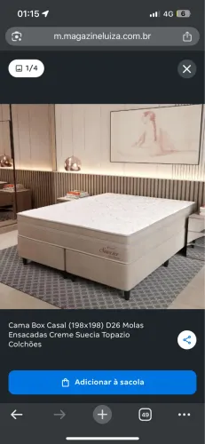 Cama molas ensacadas topázio Suécia 