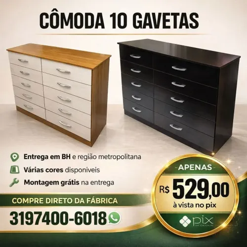 Cômoda 10 gavetas