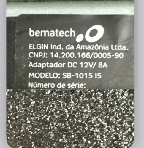 Fonte Para Monitor Bematech Elgin 12v 8a 4 Pinos Touch
