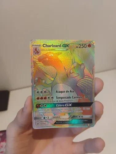 Carta pokémon: Charizard GX Rainbow