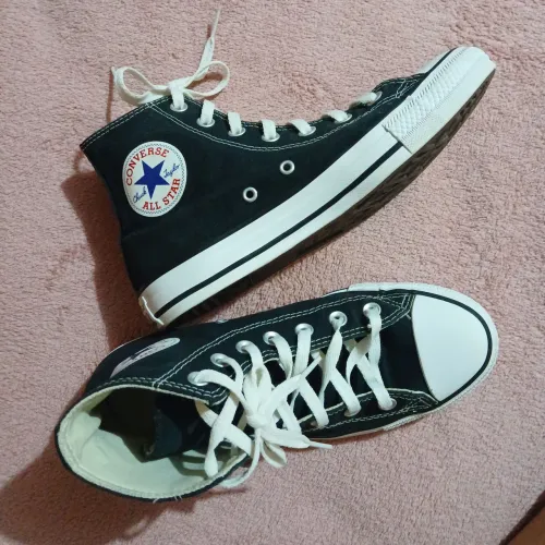 all star preto cano alto tamanho 37