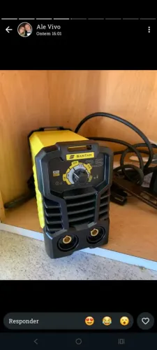 Vendo máquina de solda esab e máscara digital semi novos valor 650 reais *