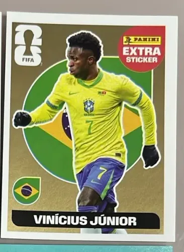 Cartinha extra gold Vinicius Júnior 