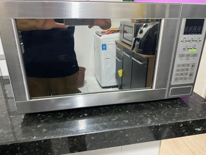 ? MICRO-ONDAS INOX - USADO EM ÓTIMO ESTADO! ?