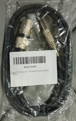 Cabo P10 mono X XLR Cannon macho 1 metro