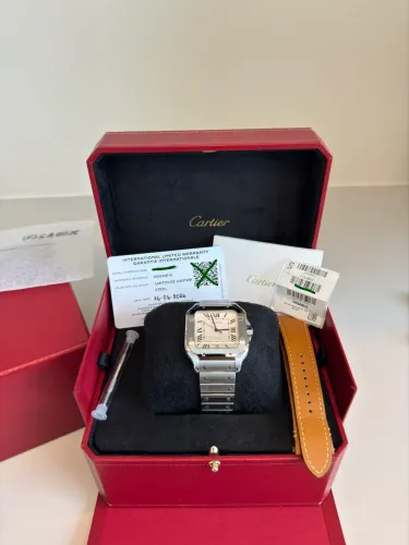 Cartier Santos White Dial - 2026 - Tamanho L - Completo