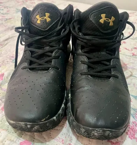 tênis under armour basquete jet' 21 masculino preto original